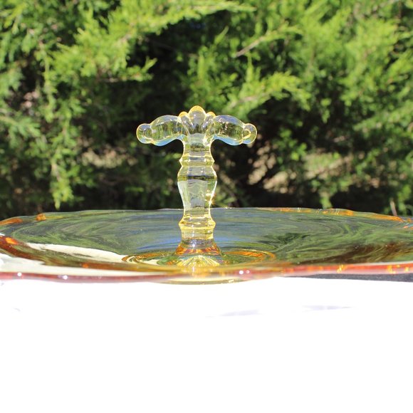 Depression Glass Serving Tray - Picture 4 of 5